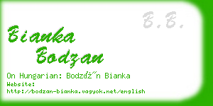 bianka bodzan business card